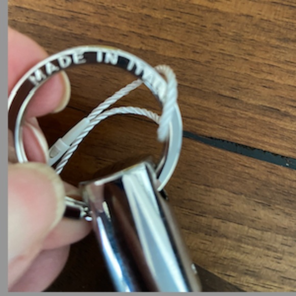 NWT Italian Calf leather bag charm tassel key chain (OS) - Picture 6 of 6